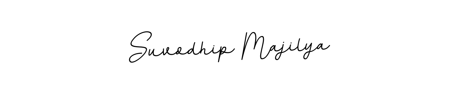 The best way (BallpointsItalic-DORy9) to make a short signature is to pick only two or three words in your name. The name Suvodhip Majilya include a total of six letters. For converting this name. Suvodhip Majilya signature style 11 images and pictures png