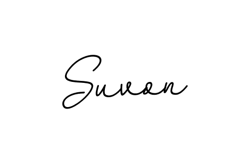 Use a signature maker to create a handwritten signature online. With this signature software, you can design (BallpointsItalic-DORy9) your own signature for name Suvon. Suvon signature style 11 images and pictures png