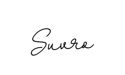 You should practise on your own different ways (BallpointsItalic-DORy9) to write your name (Suvro) in signature. don't let someone else do it for you. Suvro signature style 11 images and pictures png