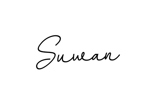 Use a signature maker to create a handwritten signature online. With this signature software, you can design (BallpointsItalic-DORy9) your own signature for name Suwan. Suwan signature style 11 images and pictures png