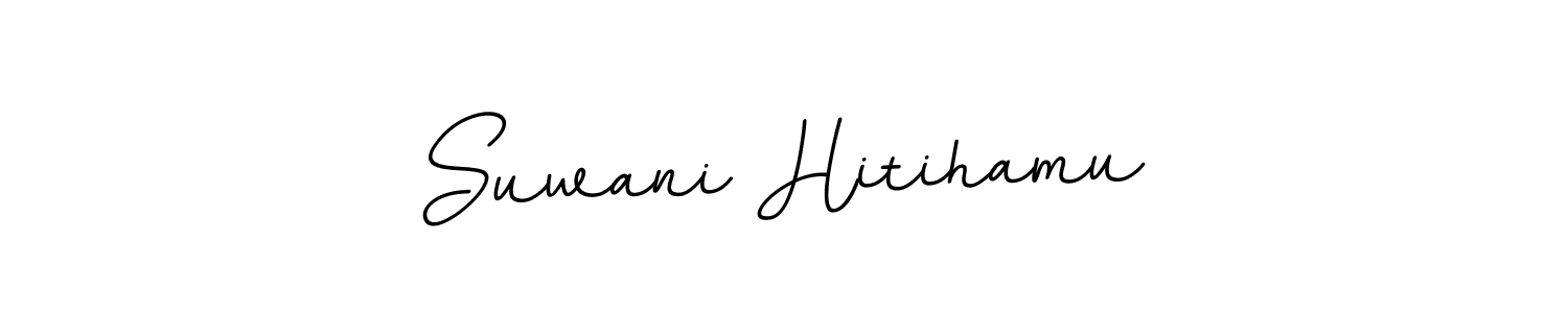 Use a signature maker to create a handwritten signature online. With this signature software, you can design (BallpointsItalic-DORy9) your own signature for name Suwani Hitihamu. Suwani Hitihamu signature style 11 images and pictures png