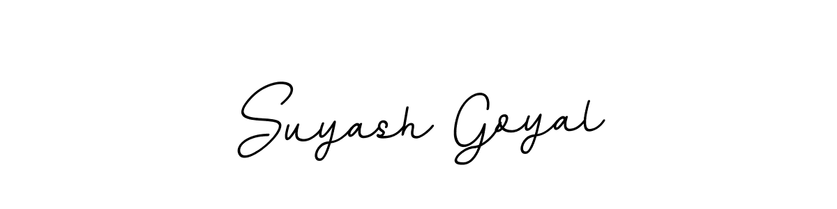How to make Suyash Goyal name signature. Use BallpointsItalic-DORy9 style for creating short signs online. This is the latest handwritten sign. Suyash Goyal signature style 11 images and pictures png