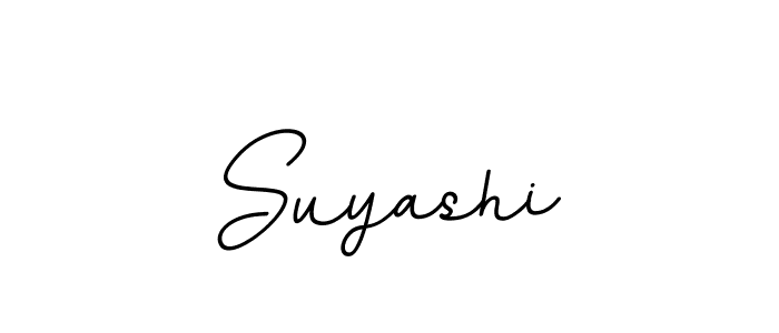 Use a signature maker to create a handwritten signature online. With this signature software, you can design (BallpointsItalic-DORy9) your own signature for name Suyashi. Suyashi signature style 11 images and pictures png