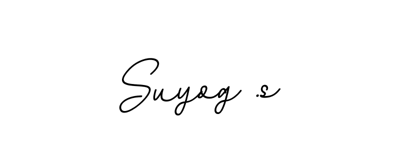 How to make Suyog .s name signature. Use BallpointsItalic-DORy9 style for creating short signs online. This is the latest handwritten sign. Suyog .s signature style 11 images and pictures png