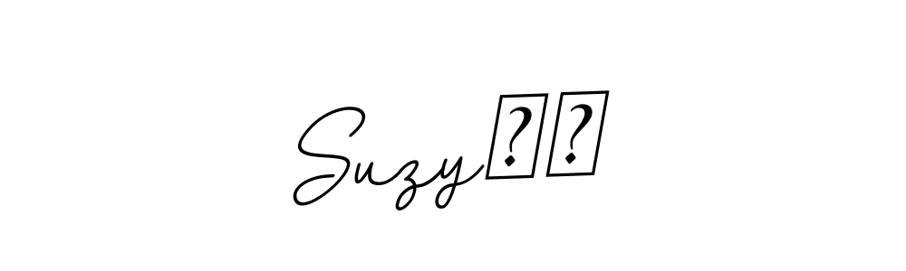 How to make Suzy❤️ name signature. Use BallpointsItalic-DORy9 style for creating short signs online. This is the latest handwritten sign. Suzy❤️ signature style 11 images and pictures png