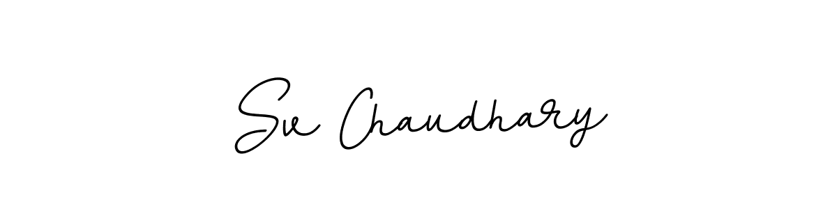 Design your own signature with our free online signature maker. With this signature software, you can create a handwritten (BallpointsItalic-DORy9) signature for name Sv Chaudhary. Sv Chaudhary signature style 11 images and pictures png