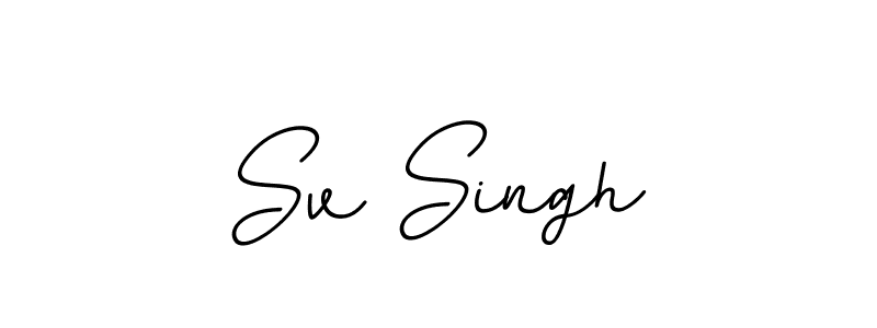 if you are searching for the best signature style for your name Sv Singh. so please give up your signature search. here we have designed multiple signature styles  using BallpointsItalic-DORy9. Sv Singh signature style 11 images and pictures png
