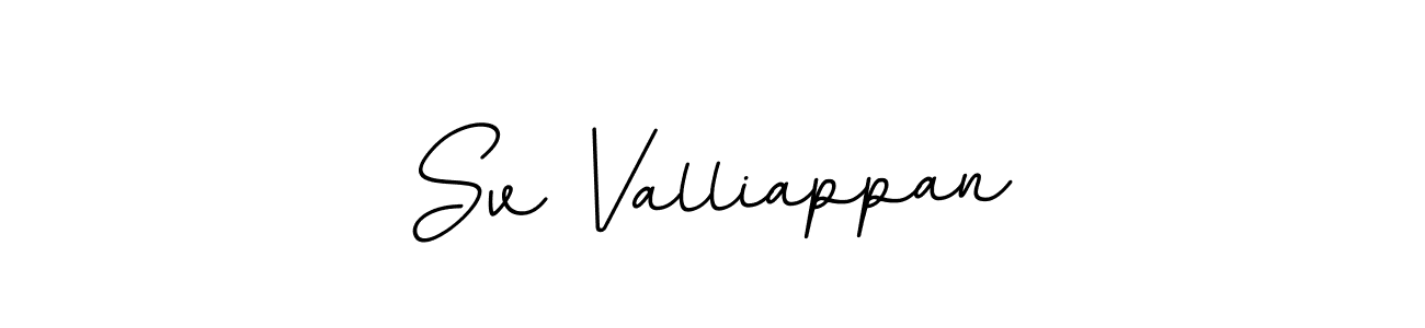 How to make Sv Valliappan name signature. Use BallpointsItalic-DORy9 style for creating short signs online. This is the latest handwritten sign. Sv Valliappan signature style 11 images and pictures png