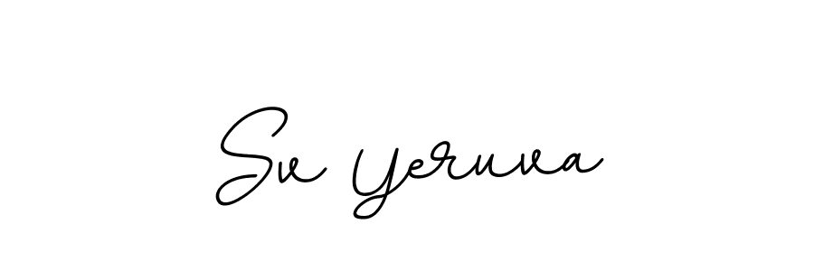 The best way (BallpointsItalic-DORy9) to make a short signature is to pick only two or three words in your name. The name Sv Yeruva include a total of six letters. For converting this name. Sv Yeruva signature style 11 images and pictures png