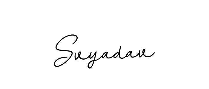 How to make Svyadav name signature. Use BallpointsItalic-DORy9 style for creating short signs online. This is the latest handwritten sign. Svyadav signature style 11 images and pictures png