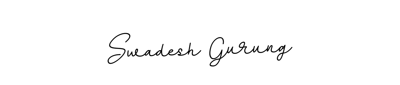 How to make Swadesh Gurung name signature. Use BallpointsItalic-DORy9 style for creating short signs online. This is the latest handwritten sign. Swadesh Gurung signature style 11 images and pictures png