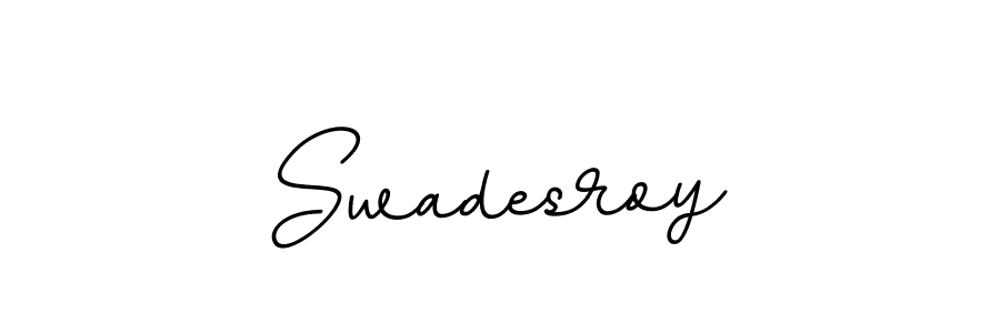 Use a signature maker to create a handwritten signature online. With this signature software, you can design (BallpointsItalic-DORy9) your own signature for name Swadesroy. Swadesroy signature style 11 images and pictures png
