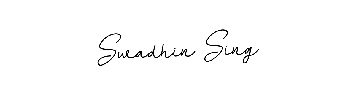 Swadhin Sing stylish signature style. Best Handwritten Sign (BallpointsItalic-DORy9) for my name. Handwritten Signature Collection Ideas for my name Swadhin Sing. Swadhin Sing signature style 11 images and pictures png