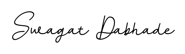 A classic penmanship look for Swagat Dabhade. The BallpointsItalic-DORy9 font brings timeless elegance and confidence to every signed document. Swagat Dabhade signature style 11 images and pictures png