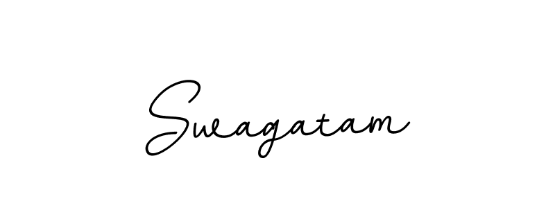 You should practise on your own different ways (BallpointsItalic-DORy9) to write your name (Swagatam) in signature. don't let someone else do it for you. Swagatam signature style 11 images and pictures png