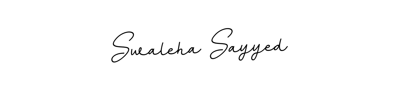 if you are searching for the best signature style for your name Swaleha Sayyed. so please give up your signature search. here we have designed multiple signature styles  using BallpointsItalic-DORy9. Swaleha Sayyed signature style 11 images and pictures png