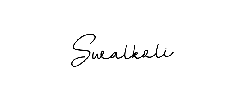Make a beautiful signature design for name Swalkoli. With this signature (BallpointsItalic-DORy9) style, you can create a handwritten signature for free. Swalkoli signature style 11 images and pictures png