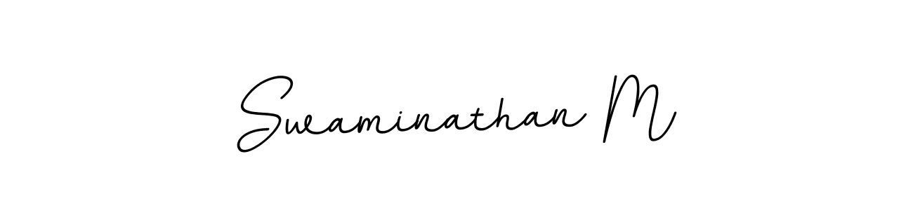 How to make Swaminathan M name signature. Use BallpointsItalic-DORy9 style for creating short signs online. This is the latest handwritten sign. Swaminathan M signature style 11 images and pictures png