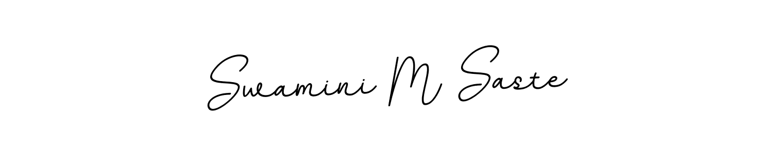 You should practise on your own different ways (BallpointsItalic-DORy9) to write your name (Swamini M Saste) in signature. don't let someone else do it for you. Swamini M Saste signature style 11 images and pictures png