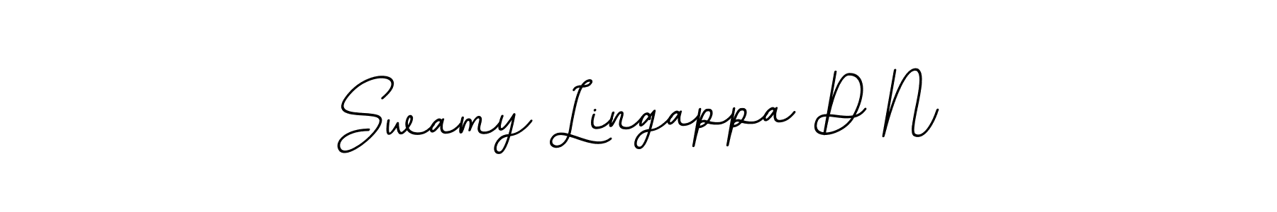 Use a signature maker to create a handwritten signature online. With this signature software, you can design (BallpointsItalic-DORy9) your own signature for name Swamy Lingappa D N. Swamy Lingappa D N signature style 11 images and pictures png