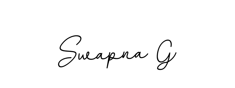 How to make Swapna G name signature. Use BallpointsItalic-DORy9 style for creating short signs online. This is the latest handwritten sign. Swapna G signature style 11 images and pictures png