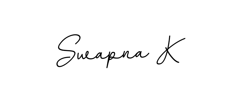 Make a beautiful signature design for name Swapna K. With this signature (BallpointsItalic-DORy9) style, you can create a handwritten signature for free. Swapna K signature style 11 images and pictures png