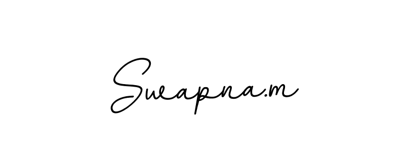 Make a beautiful signature design for name Swapna.m. With this signature (BallpointsItalic-DORy9) style, you can create a handwritten signature for free. Swapna.m signature style 11 images and pictures png