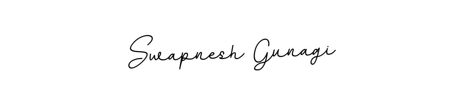 Create a beautiful signature design for name Swapnesh Gunagi. With this signature (BallpointsItalic-DORy9) fonts, you can make a handwritten signature for free. Swapnesh Gunagi signature style 11 images and pictures png