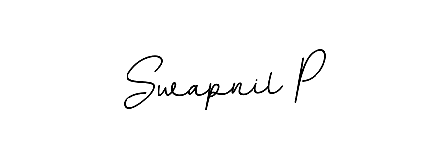 Use a signature maker to create a handwritten signature online. With this signature software, you can design (BallpointsItalic-DORy9) your own signature for name Swapnil P. Swapnil P signature style 11 images and pictures png