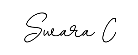 Create your official email sign-off with Swara C name in BallpointsItalic-DORy9 style. Crisp, clean, and perfectly legible across all screens. Swara C signature style 11 images and pictures png