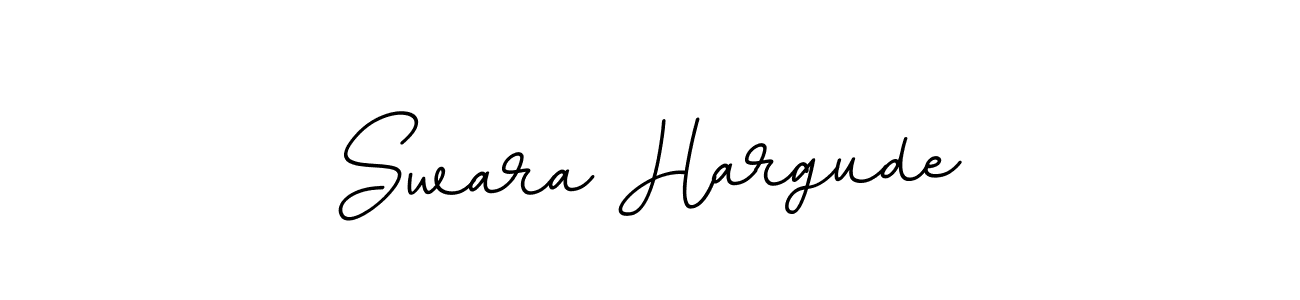 How to make Swara Hargude name signature. Use BallpointsItalic-DORy9 style for creating short signs online. This is the latest handwritten sign. Swara Hargude signature style 11 images and pictures png