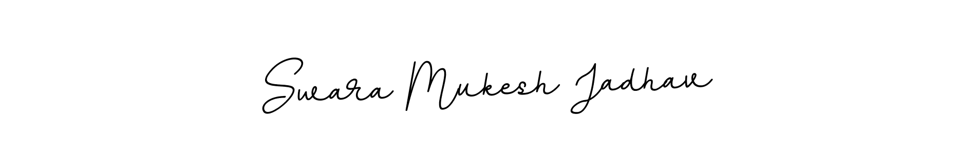 Use a signature maker to create a handwritten signature online. With this signature software, you can design (BallpointsItalic-DORy9) your own signature for name Swara Mukesh Jadhav. Swara Mukesh Jadhav signature style 11 images and pictures png