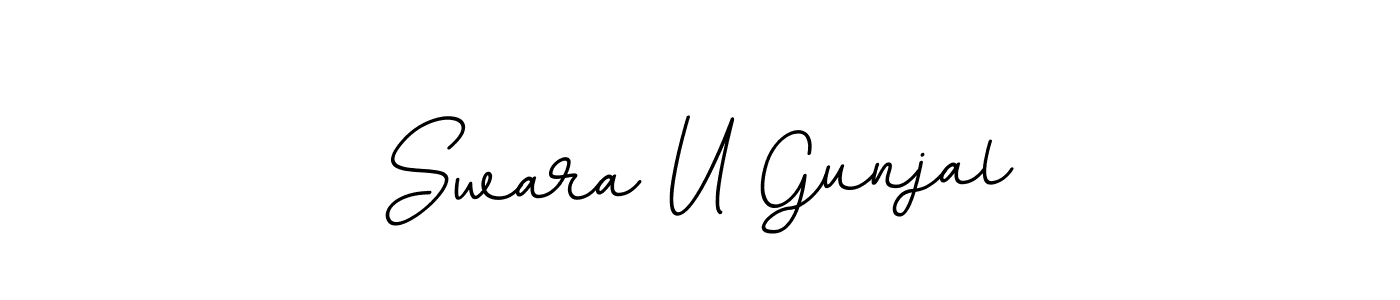 Make a beautiful signature design for name Swara U Gunjal. With this signature (BallpointsItalic-DORy9) style, you can create a handwritten signature for free. Swara U Gunjal signature style 11 images and pictures png