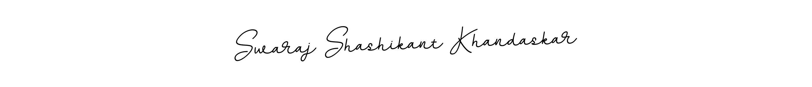 Make a beautiful signature design for name Swaraj Shashikant Khandaskar. With this signature (BallpointsItalic-DORy9) style, you can create a handwritten signature for free. Swaraj Shashikant Khandaskar signature style 11 images and pictures png