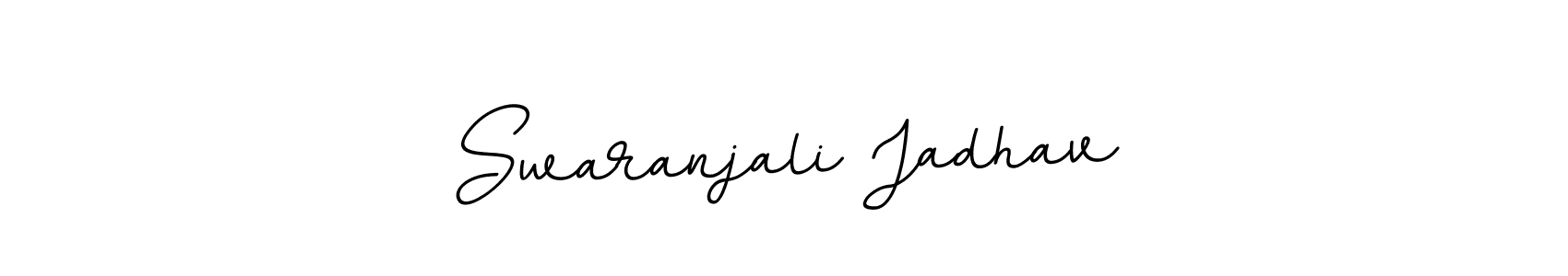 Create a beautiful signature design for name Swaranjali Jadhav. With this signature (BallpointsItalic-DORy9) fonts, you can make a handwritten signature for free. Swaranjali Jadhav signature style 11 images and pictures png