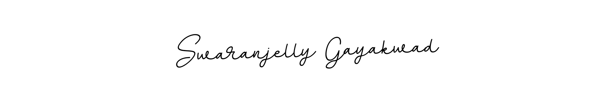 if you are searching for the best signature style for your name Swaranjelly Gayakwad. so please give up your signature search. here we have designed multiple signature styles  using BallpointsItalic-DORy9. Swaranjelly Gayakwad signature style 11 images and pictures png