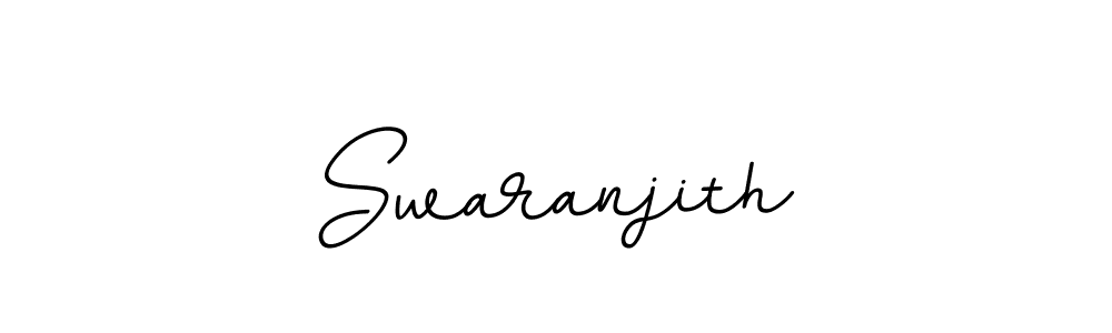 Create a beautiful signature design for name Swaranjith. With this signature (BallpointsItalic-DORy9) fonts, you can make a handwritten signature for free. Swaranjith signature style 11 images and pictures png