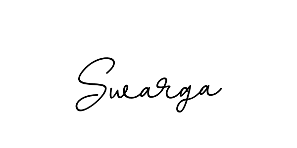 Make a beautiful signature design for name Swarga. With this signature (BallpointsItalic-DORy9) style, you can create a handwritten signature for free. Swarga signature style 11 images and pictures png