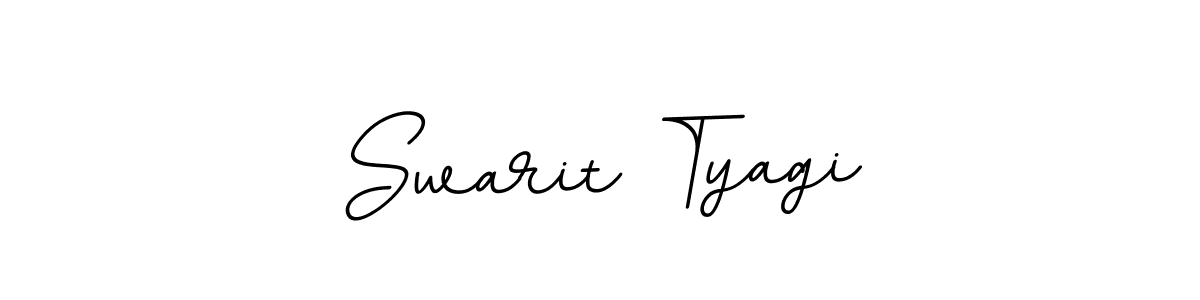 Create a beautiful signature design for name Swarit Tyagi. With this signature (BallpointsItalic-DORy9) fonts, you can make a handwritten signature for free. Swarit Tyagi signature style 11 images and pictures png