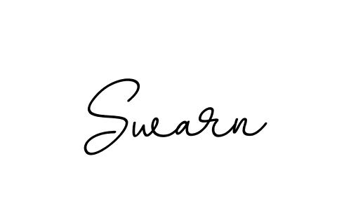 Design your own signature with our free online signature maker. With this signature software, you can create a handwritten (BallpointsItalic-DORy9) signature for name Swarn. Swarn signature style 11 images and pictures png