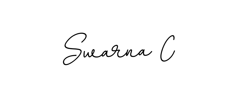 Design your own signature with our free online signature maker. With this signature software, you can create a handwritten (BallpointsItalic-DORy9) signature for name Swarna C. Swarna C signature style 11 images and pictures png