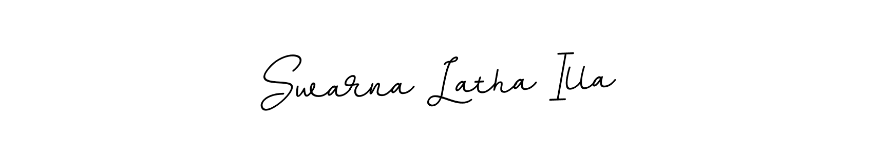 This is the best signature style for the Swarna Latha Illa name. Also you like these signature font (BallpointsItalic-DORy9). Mix name signature. Swarna Latha Illa signature style 11 images and pictures png