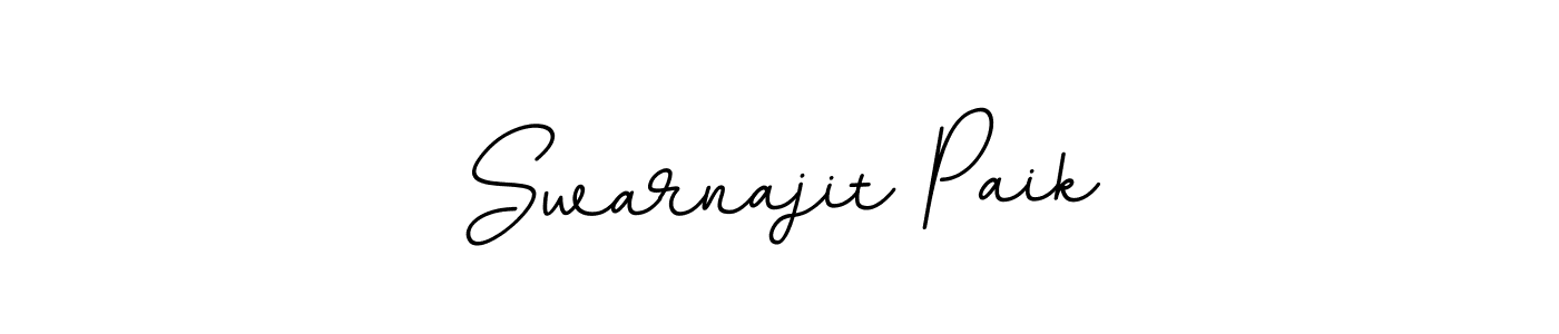 The best way (BallpointsItalic-DORy9) to make a short signature is to pick only two or three words in your name. The name Swarnajit Paik include a total of six letters. For converting this name. Swarnajit Paik signature style 11 images and pictures png