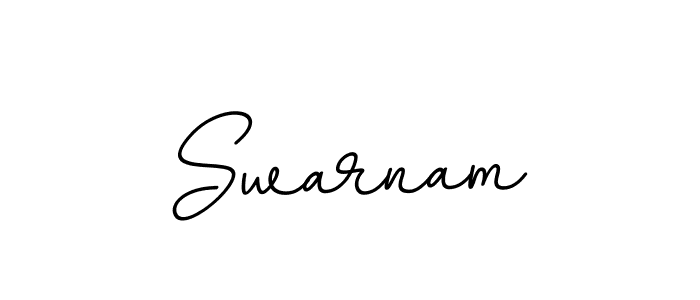 Design your own signature with our free online signature maker. With this signature software, you can create a handwritten (BallpointsItalic-DORy9) signature for name Swarnam. Swarnam signature style 11 images and pictures png