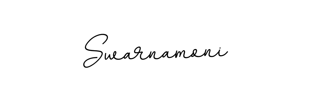 Swarnamoni stylish signature style. Best Handwritten Sign (BallpointsItalic-DORy9) for my name. Handwritten Signature Collection Ideas for my name Swarnamoni. Swarnamoni signature style 11 images and pictures png