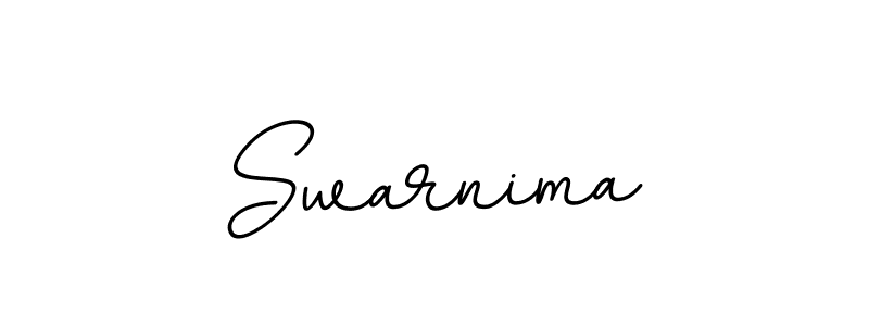 Make a beautiful signature design for name Swarnima. With this signature (BallpointsItalic-DORy9) style, you can create a handwritten signature for free. Swarnima signature style 11 images and pictures png