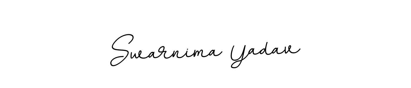 The best way (BallpointsItalic-DORy9) to make a short signature is to pick only two or three words in your name. The name Swarnima Yadav include a total of six letters. For converting this name. Swarnima Yadav signature style 11 images and pictures png