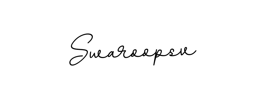 You should practise on your own different ways (BallpointsItalic-DORy9) to write your name (Swaroopsv) in signature. don't let someone else do it for you. Swaroopsv signature style 11 images and pictures png