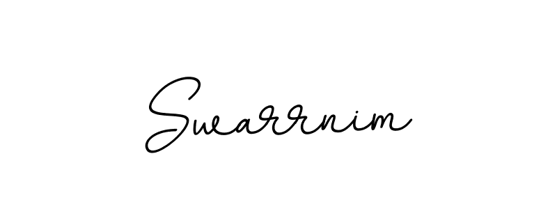 Create a beautiful signature design for name Swarrnim. With this signature (BallpointsItalic-DORy9) fonts, you can make a handwritten signature for free. Swarrnim signature style 11 images and pictures png