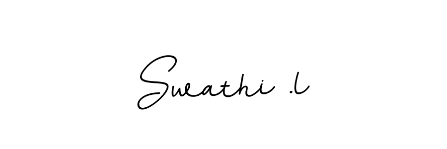 Create a beautiful signature design for name Swathi .l. With this signature (BallpointsItalic-DORy9) fonts, you can make a handwritten signature for free. Swathi .l signature style 11 images and pictures png